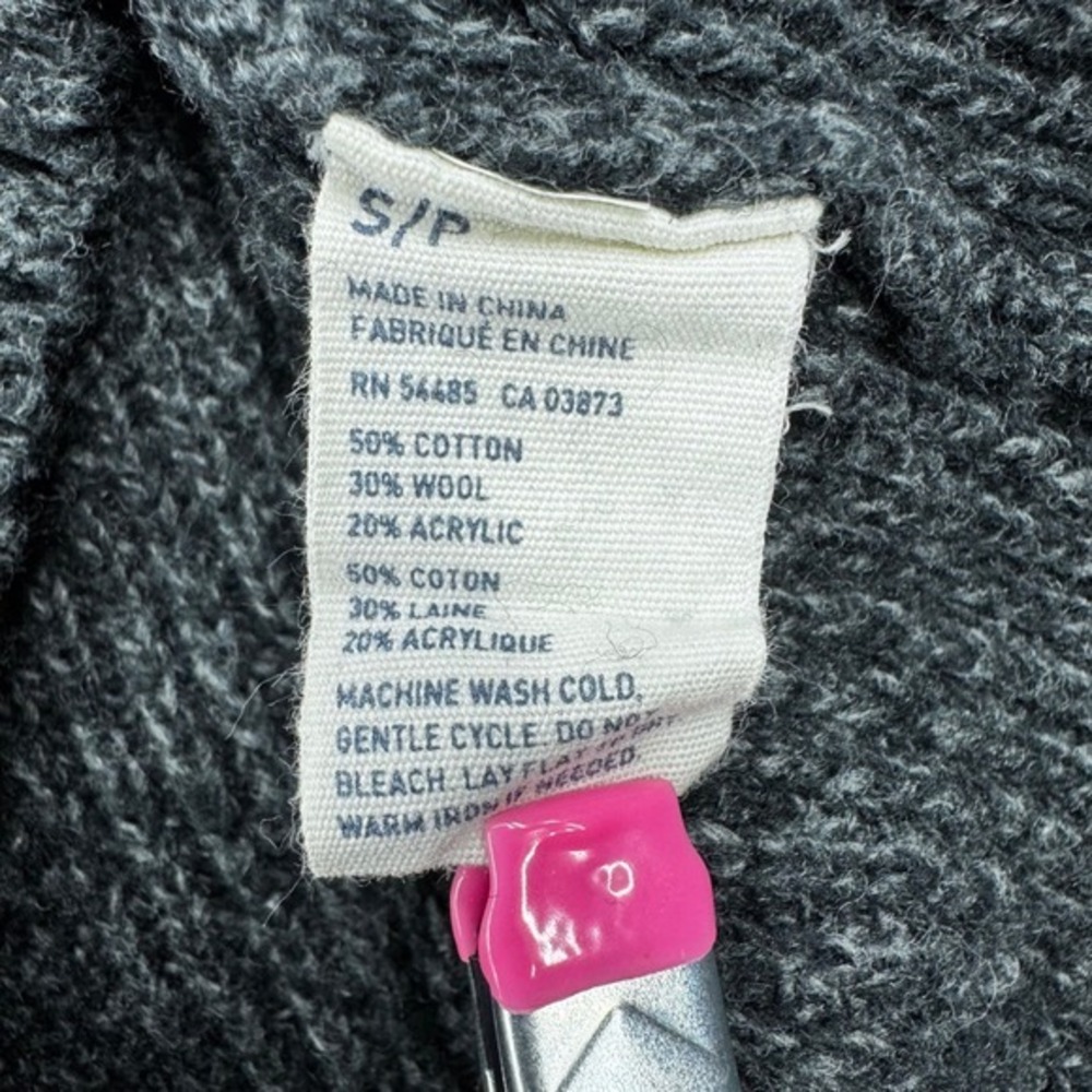 Small Unisex American Eagle Wool Blend Mock Neck Dark Gray Sweater Preppy - Picture 7 of 8